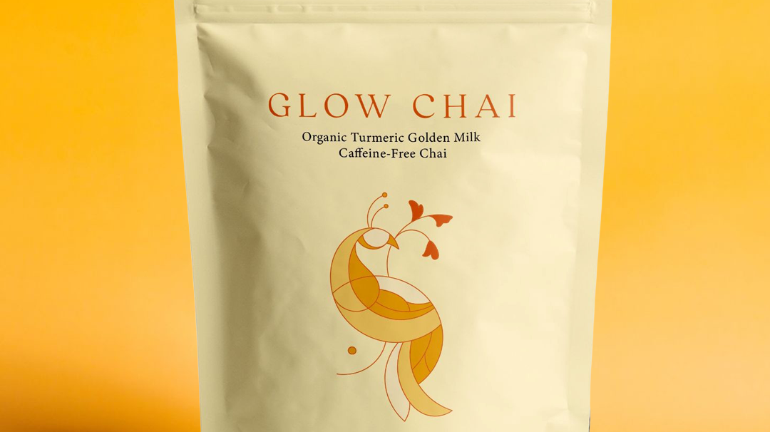 Glow Chai in new resealable pouch with easy-open tear notch and zipper for freshness