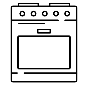 Home oven illustration