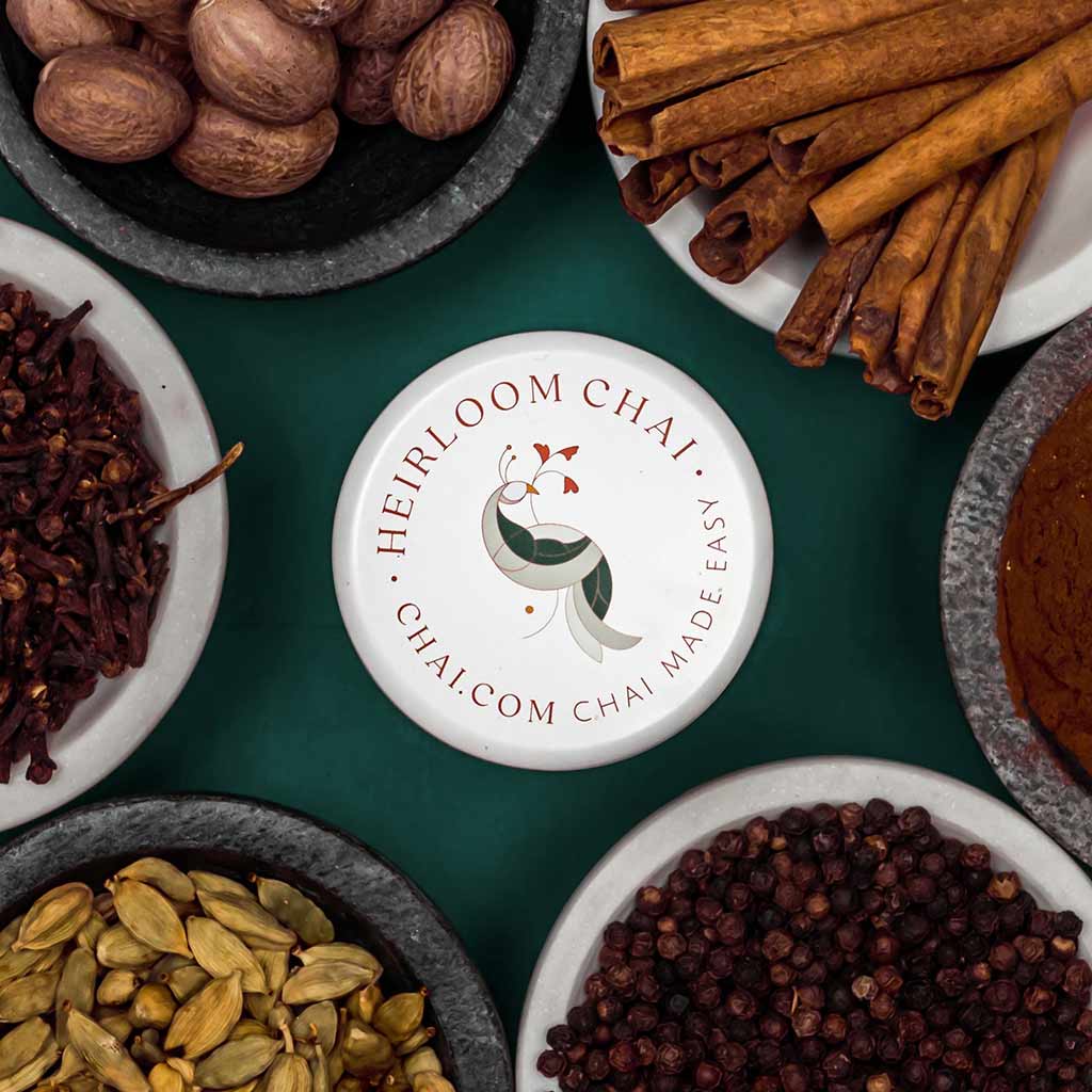 Heirloom Chai surrounded by organic spices | Chai.com